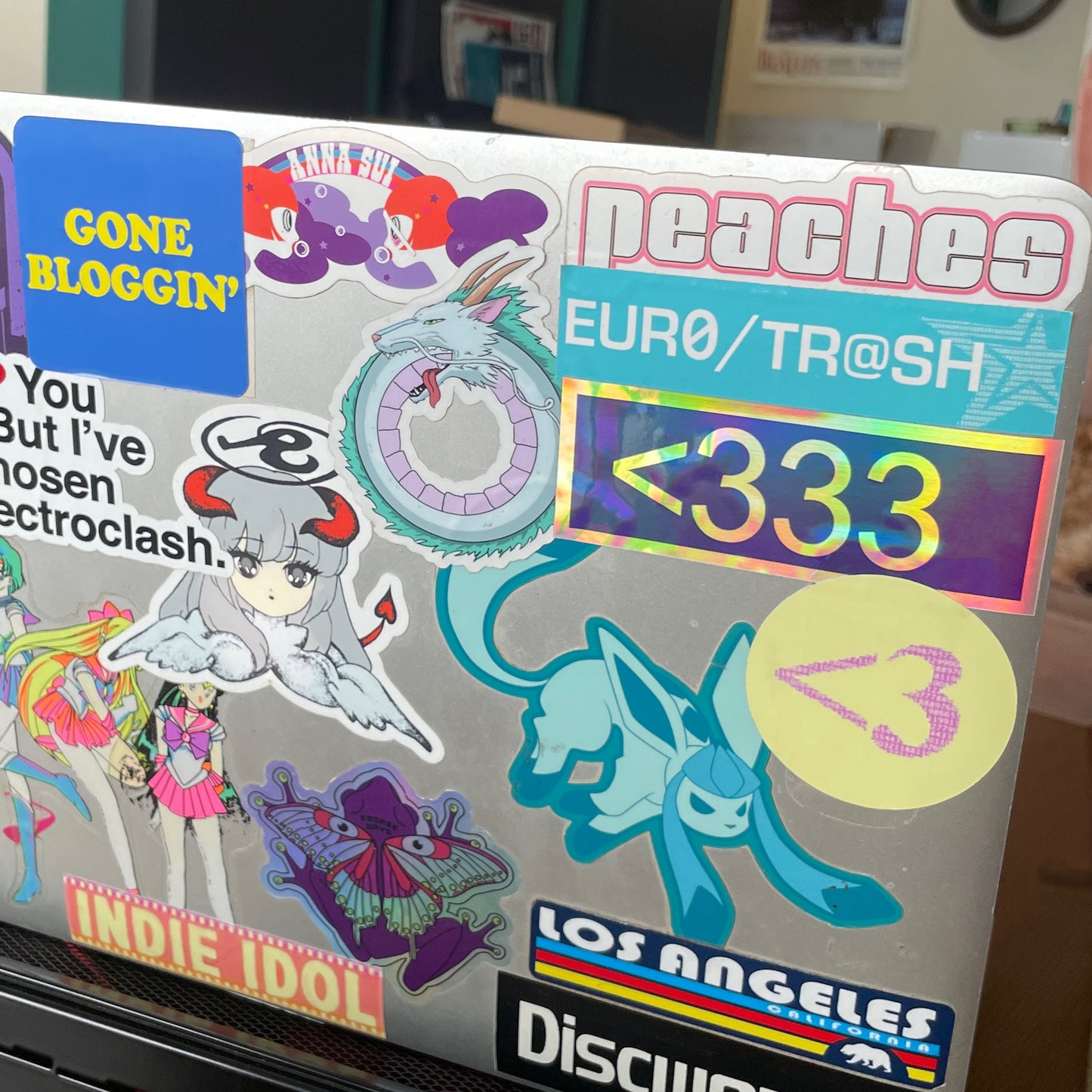 <333 holographic sticker