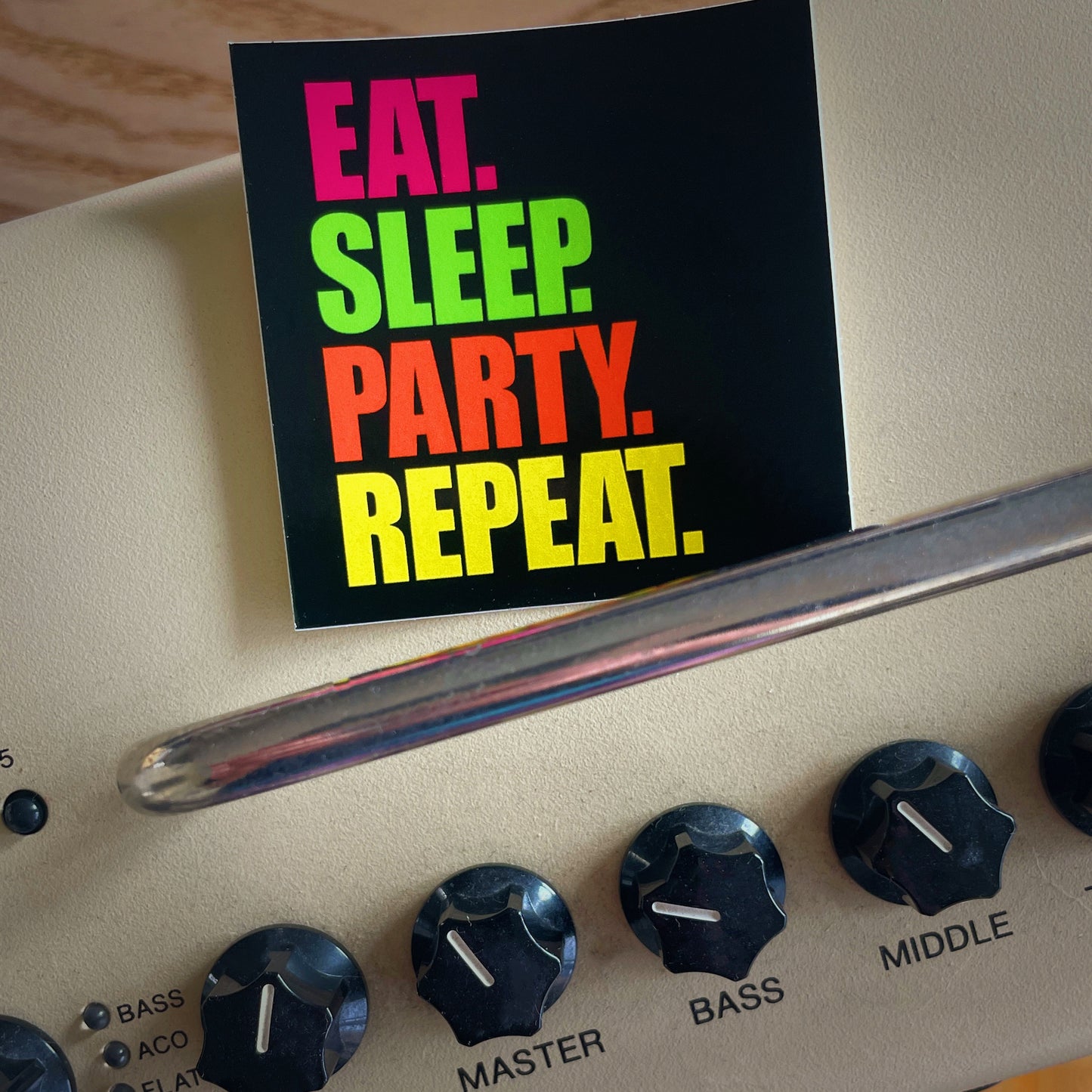 EAT. SLEEP. PARTY. REPEAT. sticker